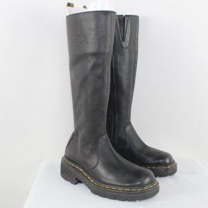 Dr. Martens Ladies Black Leather Tall Boots Sz UK 5/ US 7